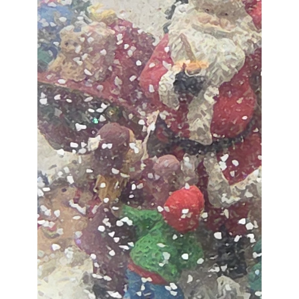 VTG Musical Snow Globe 6" Ornate Paw Base Santas Workshop Excll Wrking Con Heavy - Picture 8 of 10